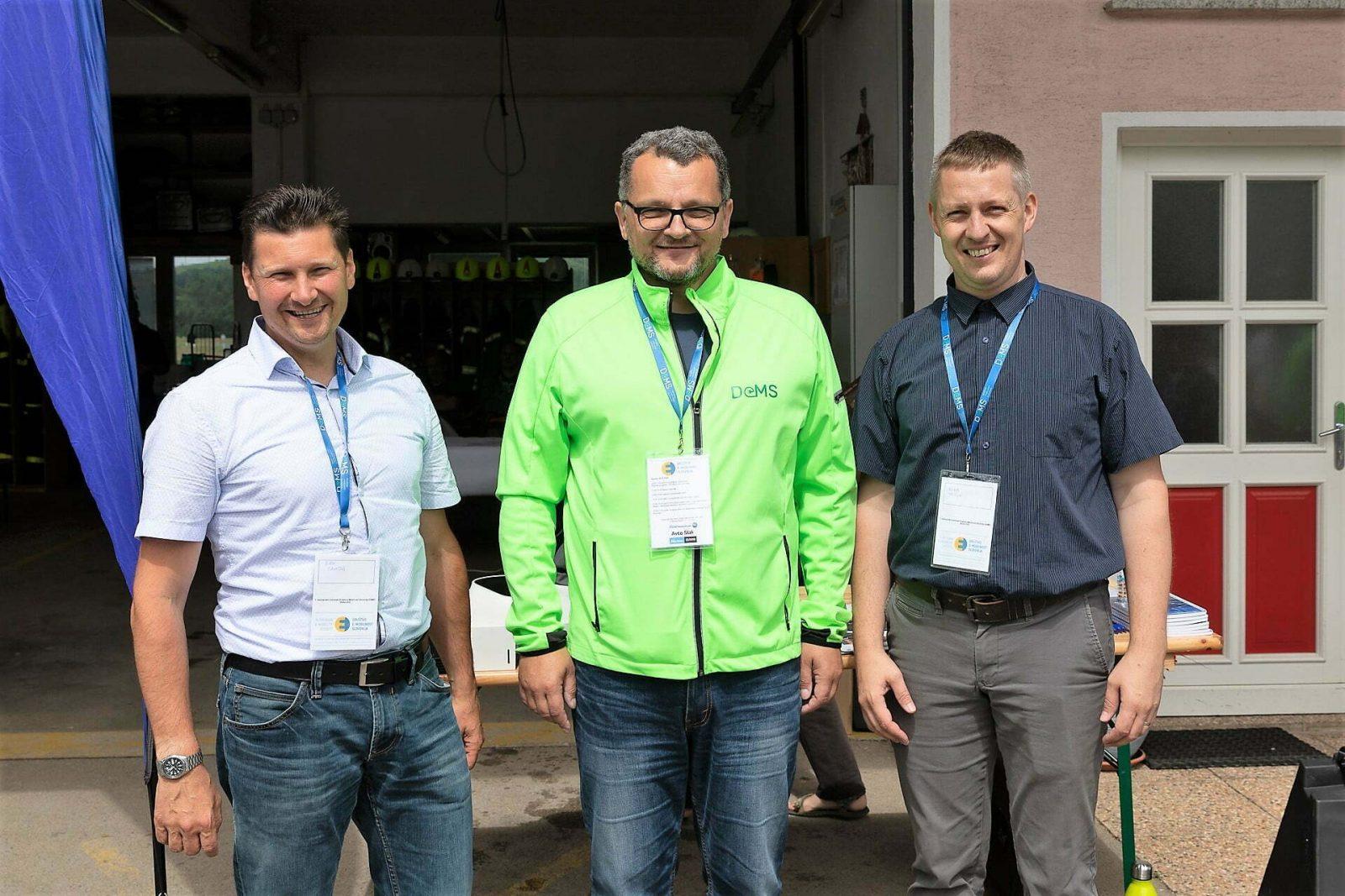 Erik Samida (Elektronabava d.o.o.), Ignac Završnik (DeMS) in Miha Požun (Elektronabava d.o.o.)
