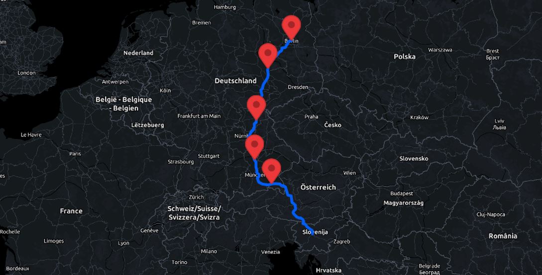 Postanki na poti proti Berlinu