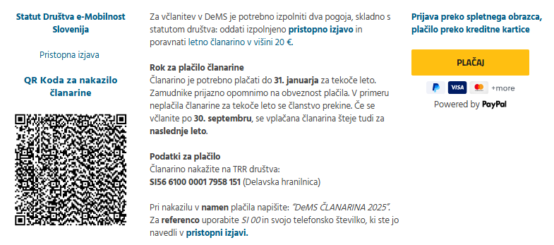 Postanite član Društva e-Mobilnost Slovenija